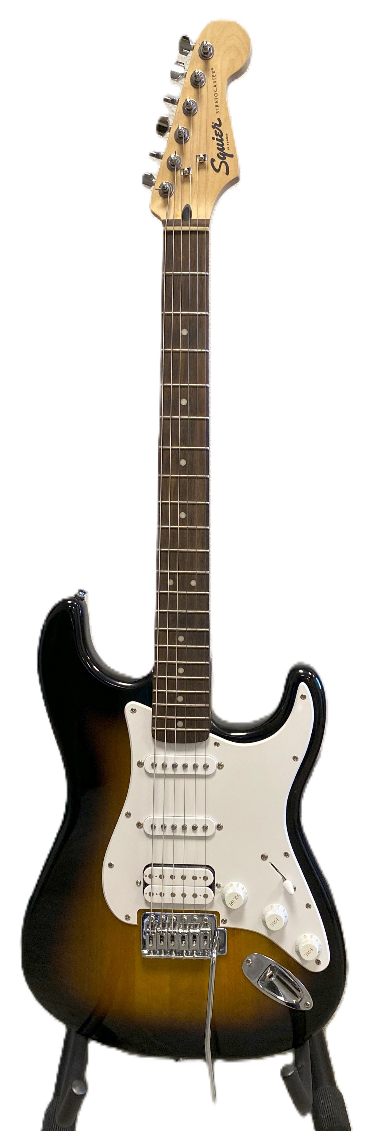 (BRUGT) Fender Squier Sonic Stratocaster Electric Guitar LRL, 2 farvet sunburst